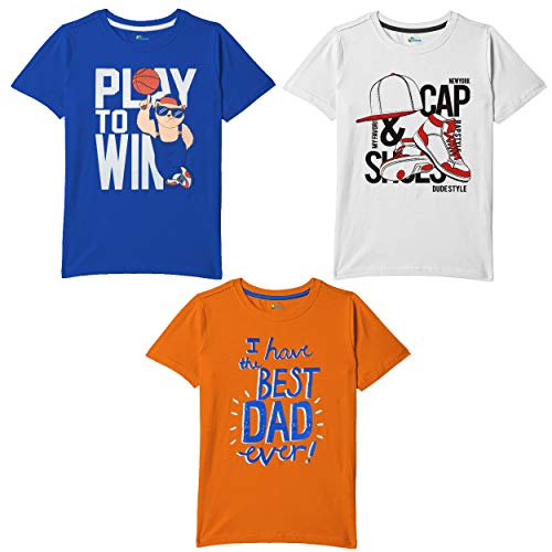 Image of Real Basics Boy's Regular Tshirt(Pack of 3)