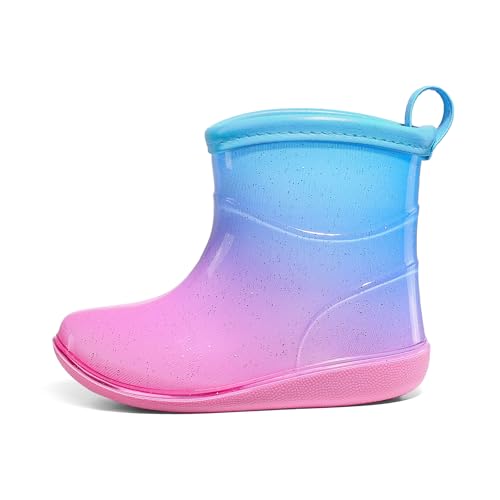 RAINANGEL Toddler Rain Boots with Easy-On Handles, Waterproof