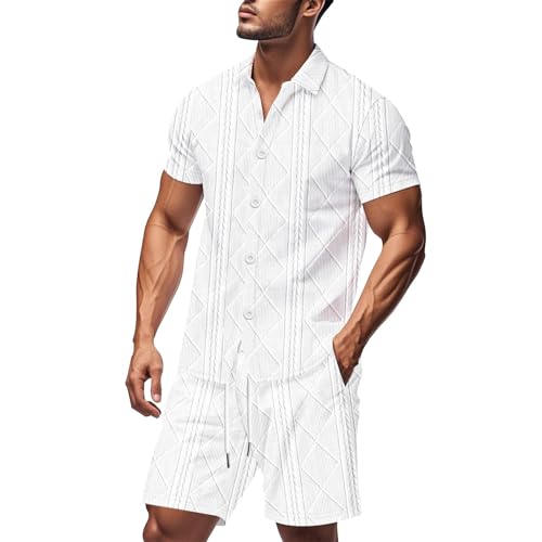Ensemble deux pièces chemise en jacquard homme haut de gamme et élégant