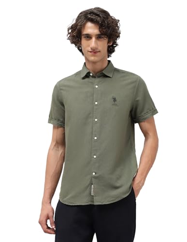 Image of U.S. Polo Assn. Denim Co. Men's Solid Regular Fit Shirt
