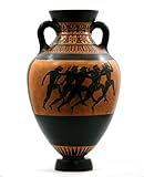 anfora antica in terracotta Il nostro vaso è basato sulla famosa figura nera anfora panatenaico attribuita al pittore Euphiletos (530 B.C.) che viene eschibita nel museo metropolitano di arte di New York.