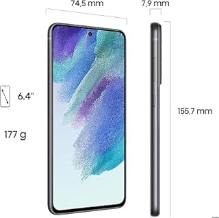 Samsung Galaxy S21 FE 5G Handy Smartphone 128 GB Grau – 6,4 Zoll AMOLED Display, Android, 6 GB RAM, Triple Kamera, Dual SIM, ohne Vertrag – Generalüberholt mit Garantie