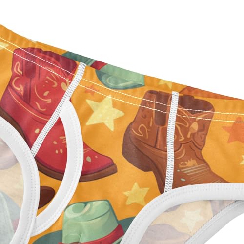 KLL Seamless Cowboy Western Boots Hat Toddler Boys Soft Boxer Briefs Cute Children Undies4