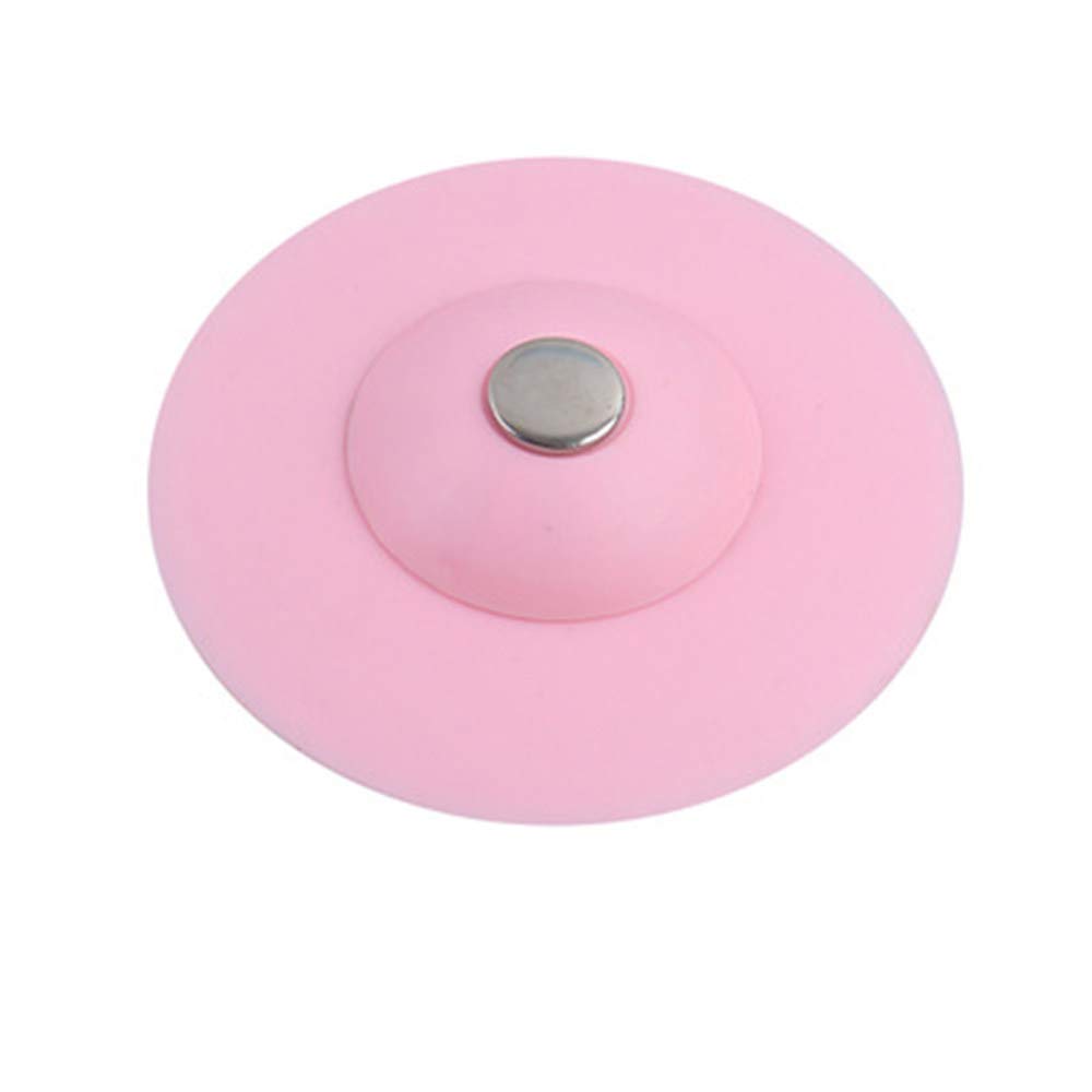 Beiyuan storeSilicone Floor Drain, Anti-Blocking Water Tank Filter Floor Drain, Silicone Material, Press Deodorant Closed Design, Flying Saucer Shape, Common In Kitchen And Bathroom, 2 Pieces,Pink*2