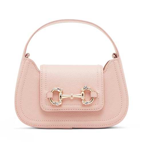 Anne Klein Crystal Horsebit Mini Top Handle with Convertible Strap