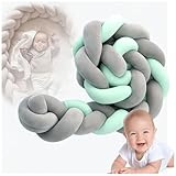 Wizvox Almohada De Nudo Trenzado para AnticolisióN Chichonera Cuna Adecuado para DecoracióN De Habitaciones,D-300CM