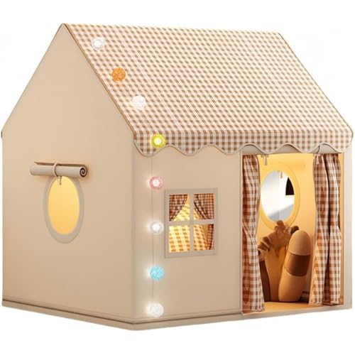 Geyaziu キッズテント 子供テント 室内遊具 室内?篷 お庭で遊園地気分 子供用ティピーテント 睡眠テント 室内用 屋内用テント 簡単に組立 ポータブル 秘密基地 室内遊具 軽量 通気性 家庭保育園幼稚園に適用 お誕生日&クリスマスプレゼント 窓とド