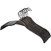 JS HANGER Elegant Wooden Clothes Hangers with Soft Non-Slip Stripes for Coats and Shirts, Retro Finish, 10-Pack