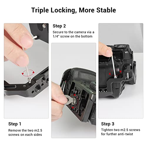 (New Version) Smallrig Gh5 Gh5 Ii Gh5S Camera Cage With Built-In Cold Shoe And Nato Rail For Panasonic Gh5 Ii/ Gh5 / Gh5S - Ccp2646 #TOP1