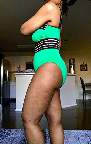 Hilor Women's One Piece Swimwear Front Crossover Swimsuits Hollow Bathing Suits Monokinis Green S/Us4-6 #TOP6