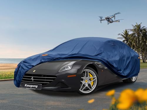 Image of Kaugung Heavy Duty Car Cover Custom Fit Ferrari California T (2014-2017), Waterproof All Weather Resistant Outdoor Sun Rain Dust Snow Protection with Anti-Theft Lock. (USA Warehouse, Within 3-7 Days)
