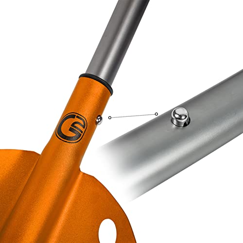 G2 Backcountry Lightweight Telescopic Avalanche Snow Shovel, Storage Down to 13 inch, Durable Aluminum Alloy Material, ABS Anti-Slip Proof Handle, Compact Storage Size (Orange) - Thumbnail 4