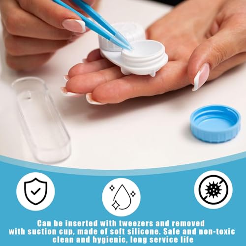 Kontaktlinsen Einsetzhilfe,5 Stück Kontaktlinsen Pinzetten,Kontaktlinsen Hilfe zum Einsetzen,Kontaktlinsen Entferner Weiche Linsen, Kontaktlinsen Sauger,Kontaktlinsen Einsetzhilfe Weiche Linsen