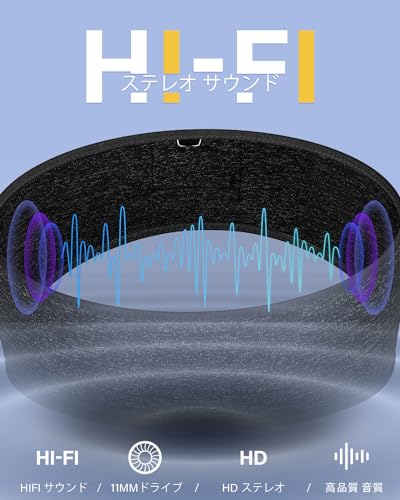 LC-dolida 寝ホン 睡眠用イヤホン ヘアバンド スポーツ HiFiサウンド音質良いBluetoothヘッドホン 吸汗速乾 汗止めヘッドバ iPhone&Android対応 技術適合証明済