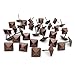 Let's Decorate 200pcs D12mmxL17mm Square Sofa Upholstery Tacks Brass Antique Bronze Color Wooden Furniture Decorative Tacks Thumb Nails Home DIY Upholstery Nails (12mmx17mm 200pcs, Copper)