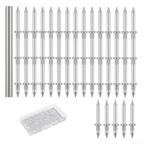 Clavos de Doble Cabeza para zócalos 600 piezas con herramienta de instalación sin marcas para molduras de madera maciza miniatura 2