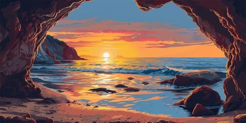 G [̊C Paint by Numbers hG Lbg l ʂ肦 lphGLoXNtg  LoXA[g uVƃANG̋, ItBX CeA rO, ւ̃Mtg 50x100cm (t