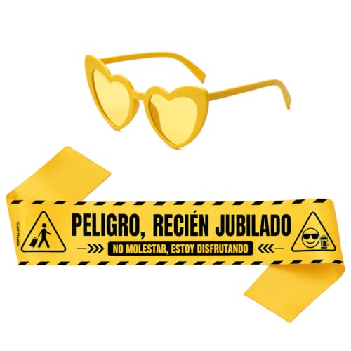 Kit Feliz Jubilación con Banda y Gafas Corazón, Regalos Jubilacion Kit Feliz Jubilación con Banda y Gafas Corazón, Regalos Jubilacion