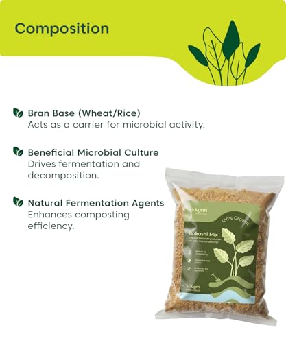 Image of Kyari Bokashi Mix 500g | Microbe-Enriched Kitchen Waste Decomposer for Fast & Odour-Free Composting | Ferments Vegetable, Cooked & Garden Waste into Nutrient-Rich Compost for Home & Balcony Gardens