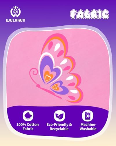 WELAKEN Kid Girls Butterfly Wings Dress - Toddler Cotton Sleeveless Fairy Sundress with Pockets4