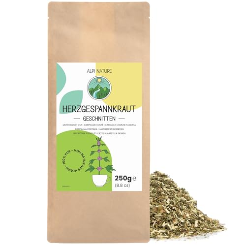 Alpi Nature Herzgespannkraut Tee 250g Echtes Herzgespann geschnitten Herzegespann Tee lose