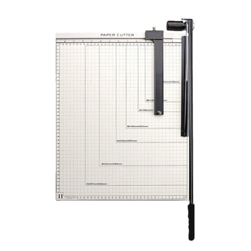 【Pakabi】鋼鉄製ペーパーカッター、 ドオフィス用品に適し、裁断 ペーパー カッティングマシン 業務用 家庭用 仕事用 写真 のカット 12枚裁断 (アップグレードされたA3ホワイトスチールバージョン)