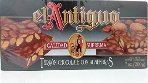 El Antiguo Calidad Suprema Turron Chocolate Con Almendras - Turrón de Chocolate Almendras 7 oz