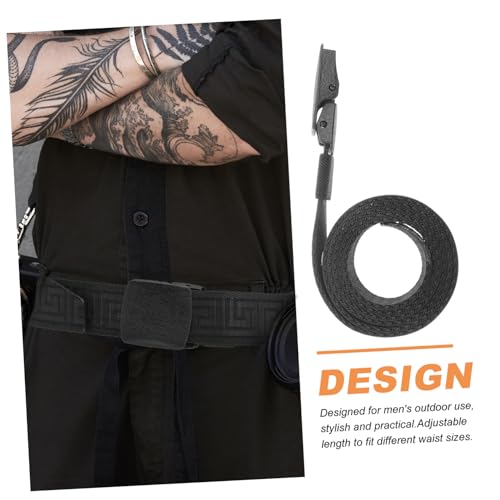 Men's Stretch Belt Fashionable Outdoor Belt Plastic Buckle Suitable for Occasions Polyester Material4