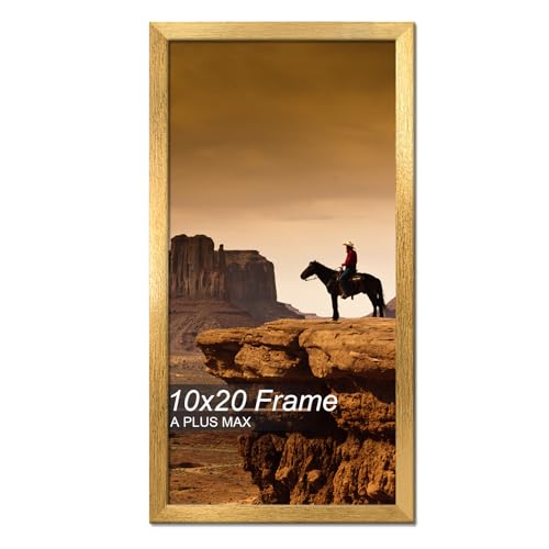 A PLUS MAX 10x20 Picture Frame Gold Light Weight Wall Mount