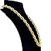 TUOKAY 10mm Heavy Huge Fake Gold Rope Chain Necklace for Rapper Show, Sparkling Big 18K Fake Gold Rope Chain for Rap Gangsta, 24