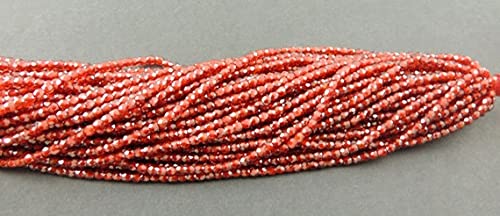Perles en zircon cubique rouge naturel 3mm résistant au ternissement pour réparer et créer des bijoux