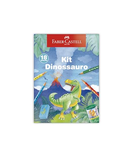 Kit Dinossauro, 370517, Faber-Castell, 18 peças, Edição Limitada