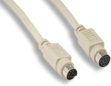 6 Feet FT Mini DIN8 Extension Cable Cord Connector 28 AWG Molded Serial RS-232 MDIN 8 Pin Male to Female M/F for Peripheral Device