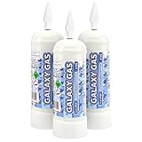 Galaxy Gas Blue Raspberry Flavor Whipped Cream Dispenser Cartridge Tank, Nitrous Oxide 0.6L 375 Gram Whip Cream Charger, Whipped Cream Cartridge, N2O Charger Tank, 3 Cylinder