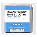 4 Pack Magnetic Cleaning Cloth Dry Erasers for White Boards - Extra Strong Magnet - Compatible with All Whiteboards - Ideal for Classroom, Home & Office Use -Reusable & Washable- 10'' X 10''
