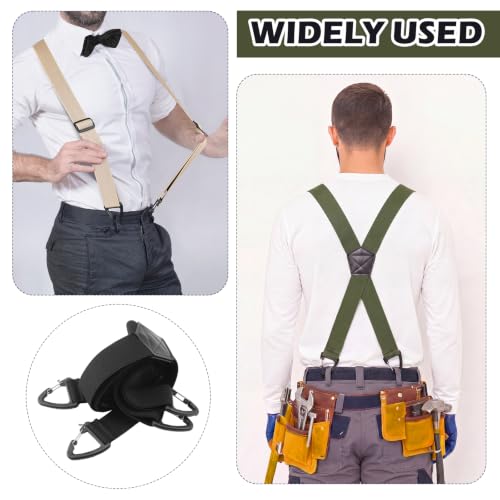 Image of Sintege 4 Pcs X Back Hidden Suspenders 1.5 Inch Heavy Duty Hiking Suspenders for Men Adjustable Under Clothing Invisible Belt