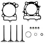 HWKWAZ Engine Intake Exhaust Valve Gasket Kit Compatible with Kawasaki KX250F 2004-2008 2005 2006 2007