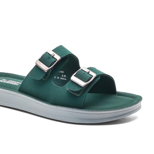 Image of ASIAN PL-908 Cushion Slippers for Women | Stylish Double Buckle Slip-Ons | Soft Air Cushion Comfortable Footbed | Lightweight Daily Wear Casual Flats for Indoor Outdoor Use