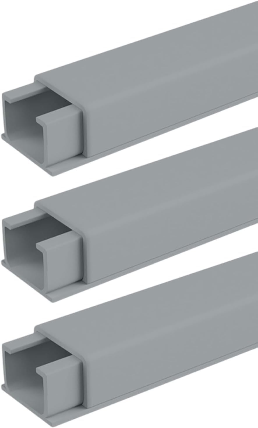 Kabelmanagement, Kabelkanäle, Kabelkanäle, Kabelkanäle Mit Quadratischer Box, Selbstklebender Kabelabdecker, Schreibtisch-kabelmanagementlösung, 1m, Gray, 15 * 10MM