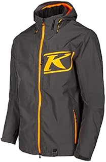KLIM Men's Powerxross Jacket Non-Insulated Snowmobile Gore-Tex Jacket - Size XL - Asphalt - Strike Orange