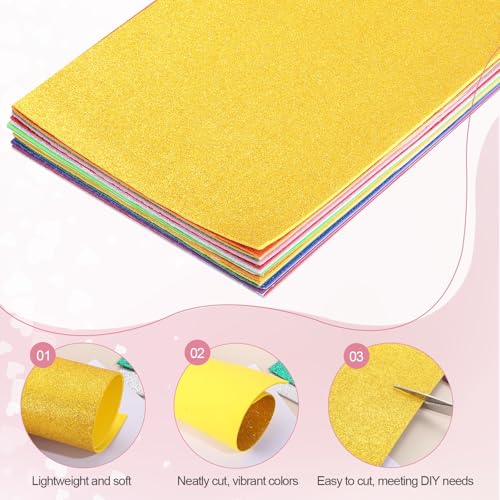 Mousse EVA scintillante argentée contre les décors ternes scrapbooking x15