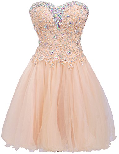 Short Homecoming Dresses Cocktail Dresses Lace Strapless Prom Dress Sweetheart Homecoming Dresses Ball Gown Nude Us10 #TOP12