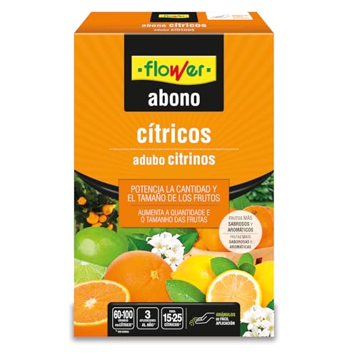 Flower - Abono Granulado Cítricos 1,5Kg | Abono CE NPK 18-6-6 | con Magnesio y Micronutrientes | Óptimo Desarrollo de la Floración y del Fruto | Sin Cloruros
