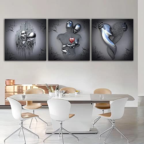 Cuadros abstractos modernos de 20x20 cm con marco para decoración de salas