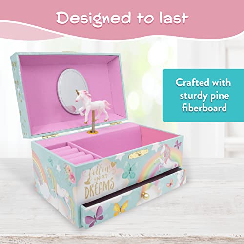 Memory Building Co. Unicorn Music Jewelry Box - Kids Gift for Boys & Girls - Thumbnail 7