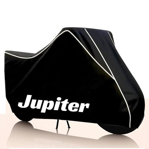 Image of Kayme Jupiter Water Resistance Bike Cover Heavy Duty Premium Taffeta Motorcycle Cover | UV Protection, Dustproof, All Weather, Scratchproof, Two Wheeler Body Cover with Elastic Bottom