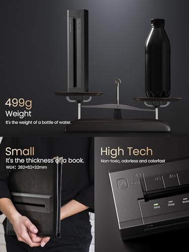 Image of Phomemo G100 Ultra Fast Portable Printers Wireless for Travel, 100mm /s, 499g, 300DPI, 1300mAh, Thermal Inkless Bluetooth Printer Compatible with iOS /Android /PC, US Letter /A4, with Case & 20 Sheets