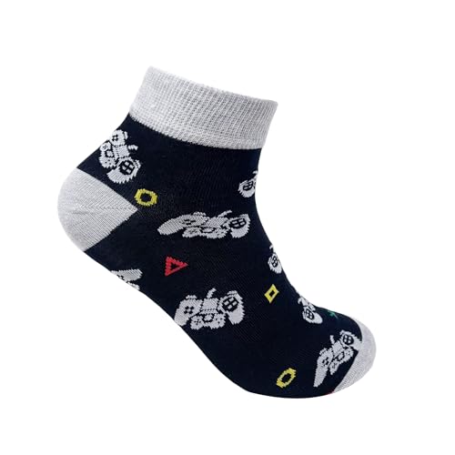 Image of Mint & Oak Men Ankle Socks, Printed Funky Socks, Cotton Unisex Ankle Length Sock, Odour Free Socks - Pack of 1