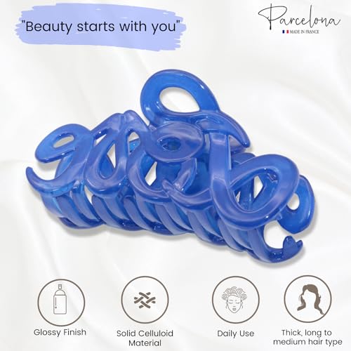 Pinzas para el cabello de acetato de celuloide Parcelona con acabado de lujo francés 2