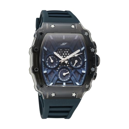 Image of SF Maiden Voyage Sport Watch Quartz Analog with Blue Dial Blue Silicon Strap Watch for Men - 77178PP03W